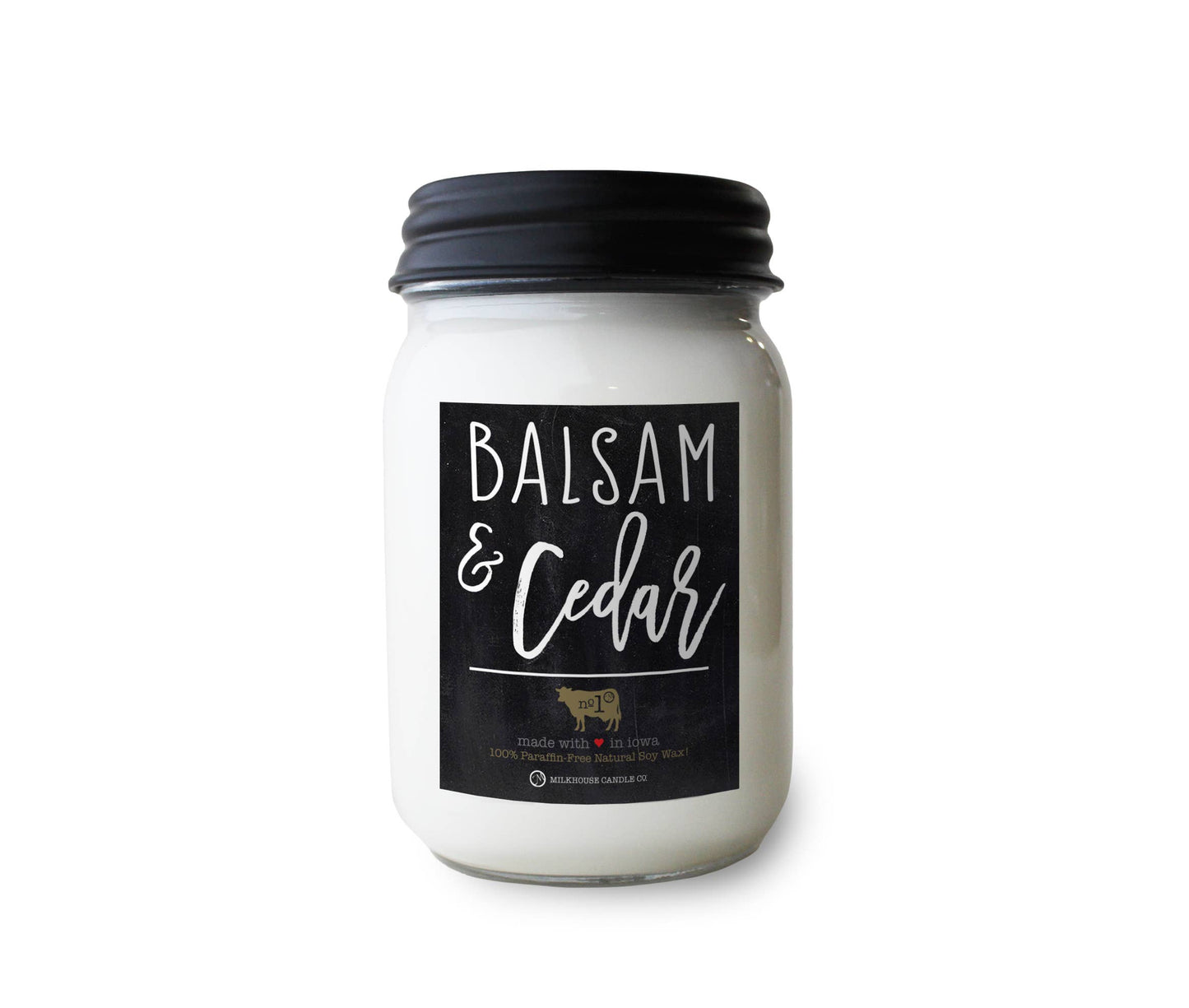 13 oz Mason Jar Christmas Candle: Balsam & Cedar