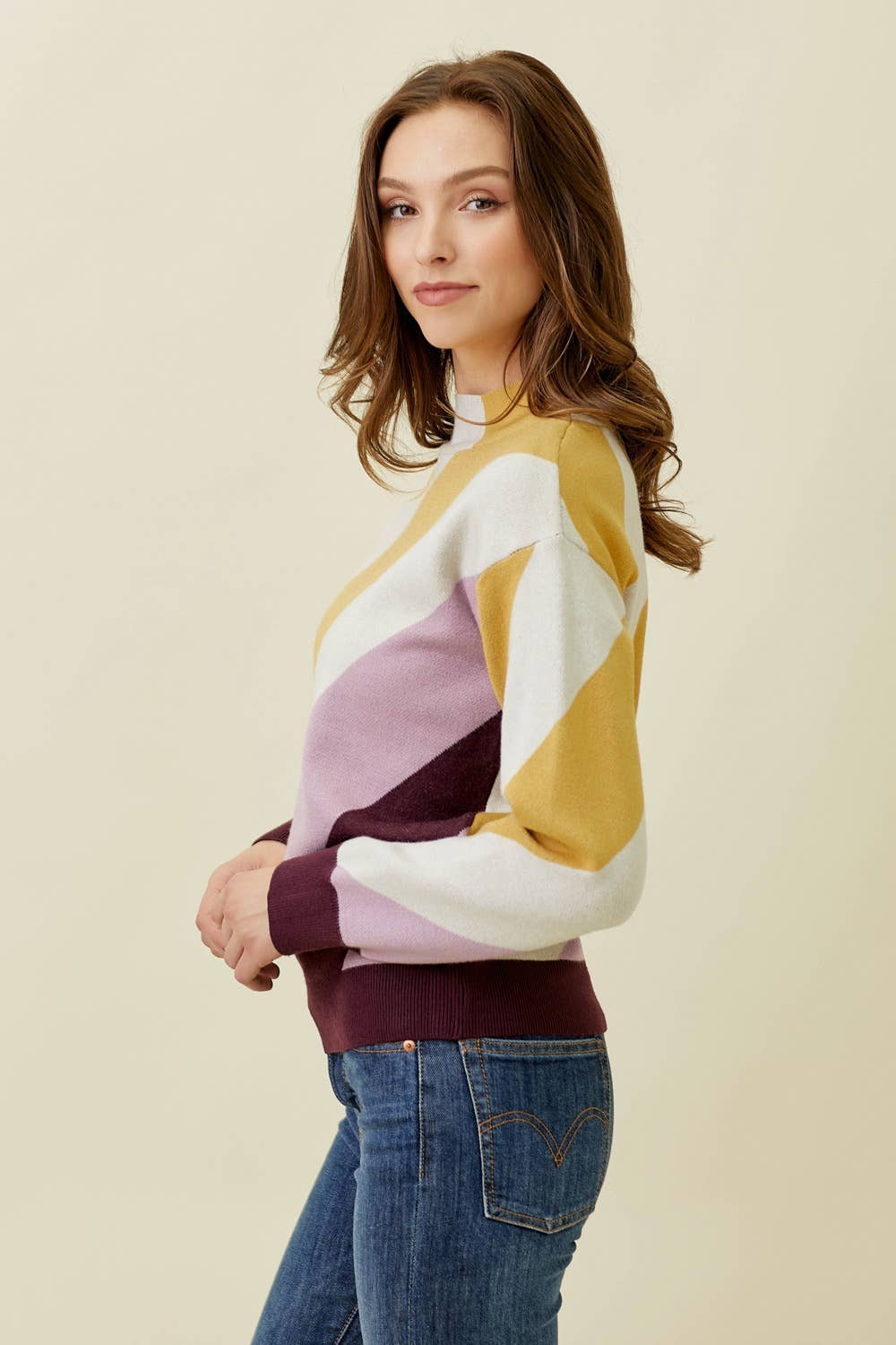 Mystree Washed Stripe Sweater