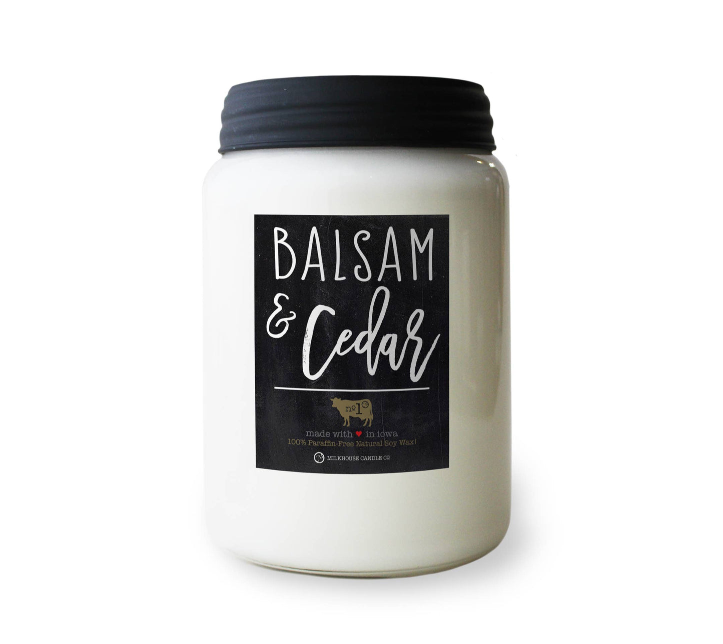 26 oz Farmhouse Jar Christmas Candle: Balsam & Cedar