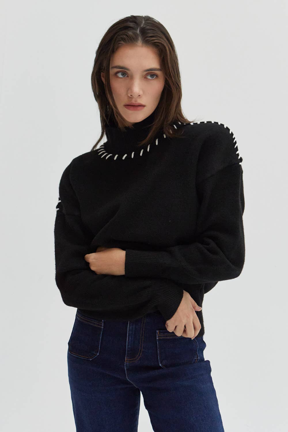 Rowan Contrast Stitch Sweater By Crescent