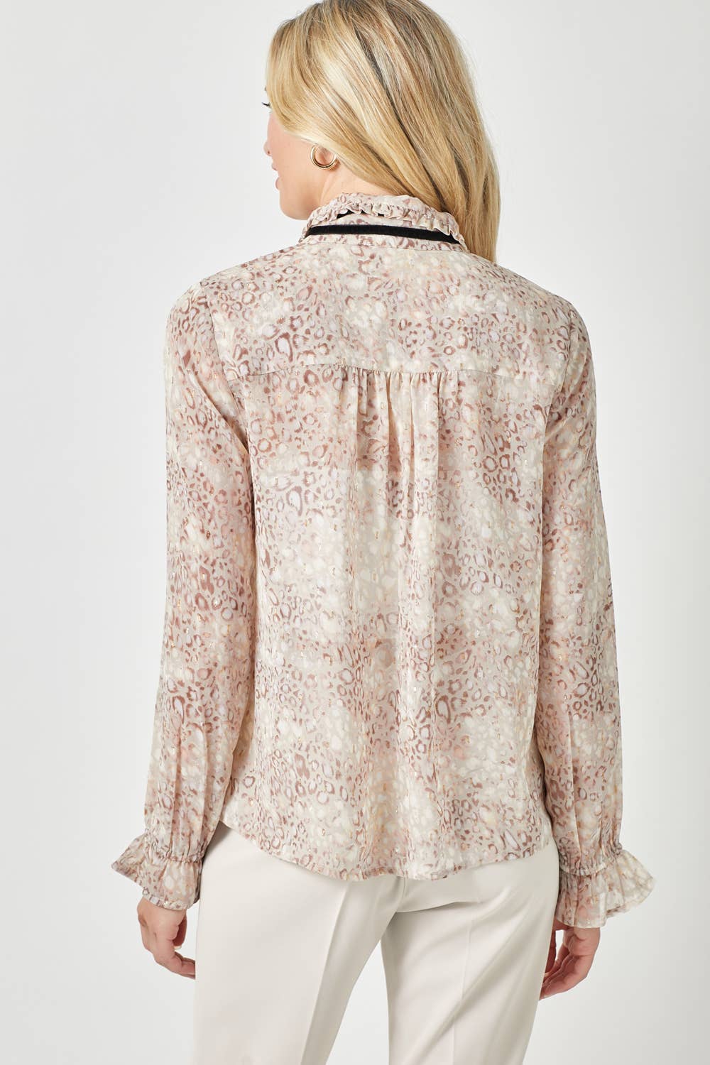 Mystree Tie Neck Blouse