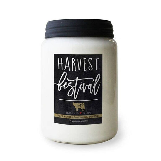 26 oz Farmhouse Jar Fall Candle: Harvest Festival