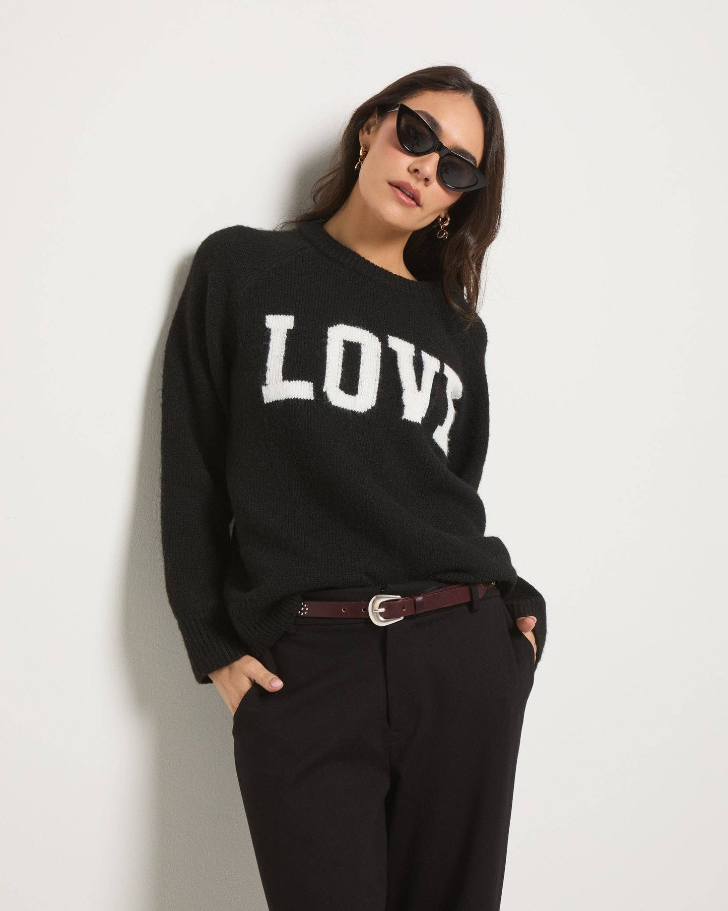 "Love" Graphic Sweater By Seventy Eight And Sunny (SEAS)