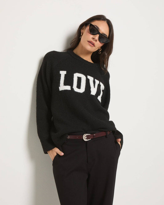 "Love" Graphic Sweater By Seventy Eight And Sunny (SEAS)