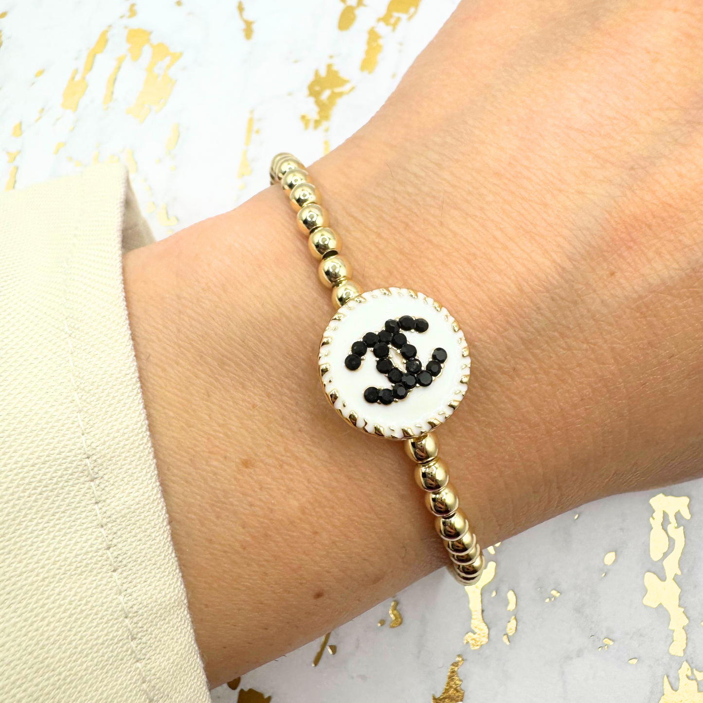 CC 14K GF 4mm Beaded Bracelet