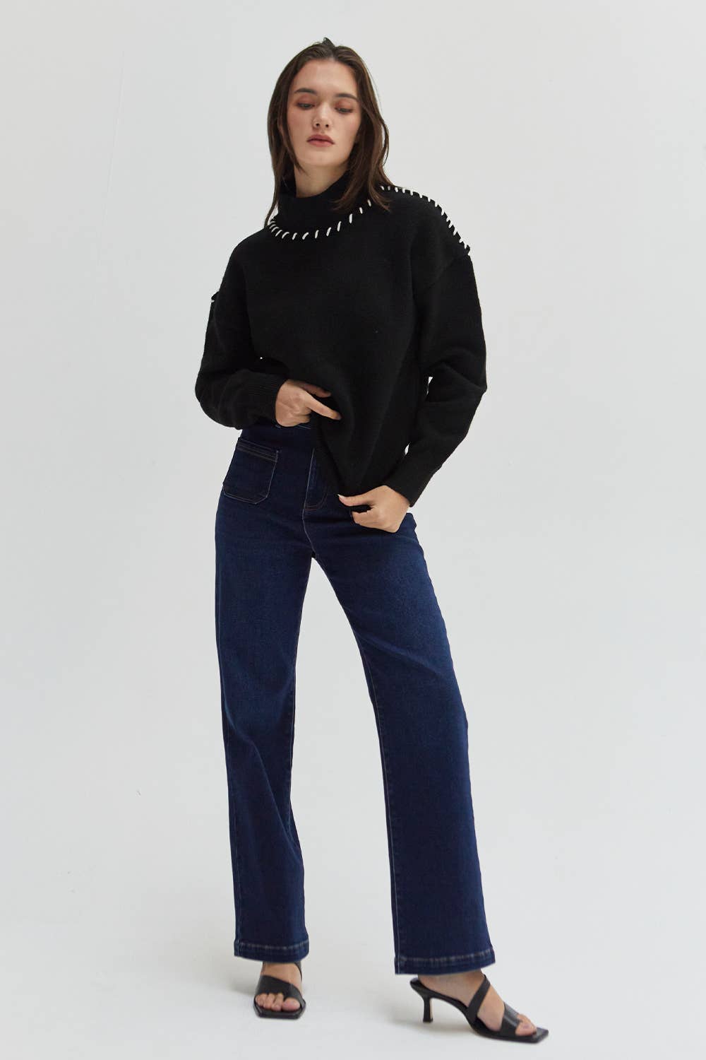 Rowan Contrast Stitch Sweater By Crescent