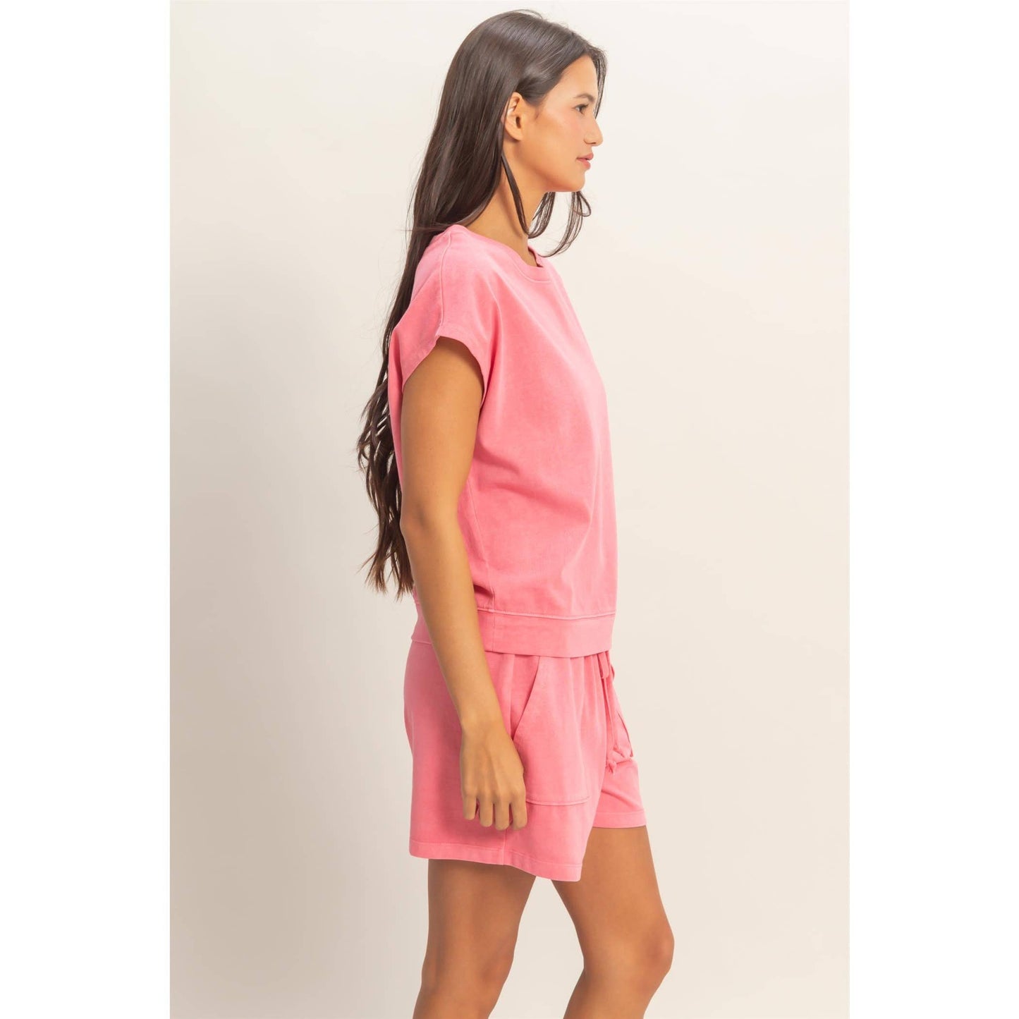 Sleeveless Crew Neck Top and Shorts Set