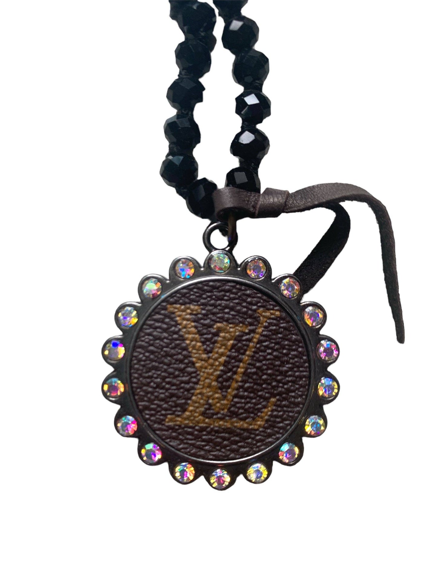 LV Glossy Black Necklace