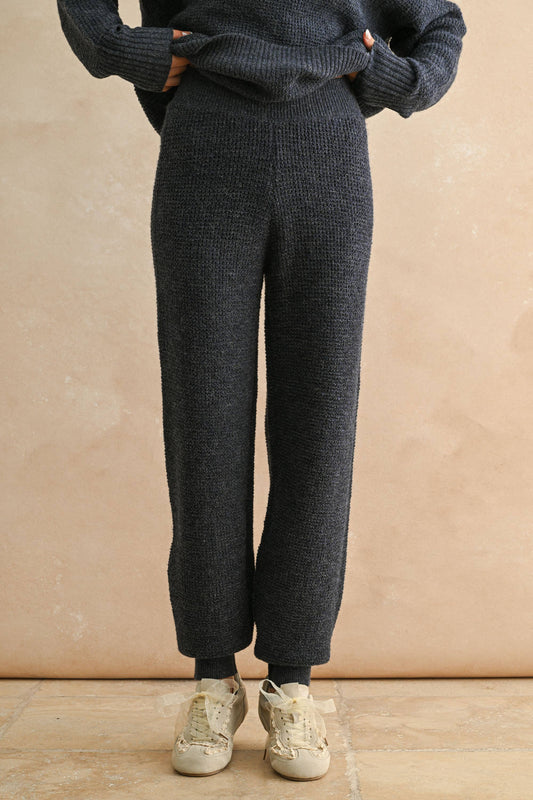 MIOU MUSE WAFFLE PATTERN SWEATER JOGGER PANTS