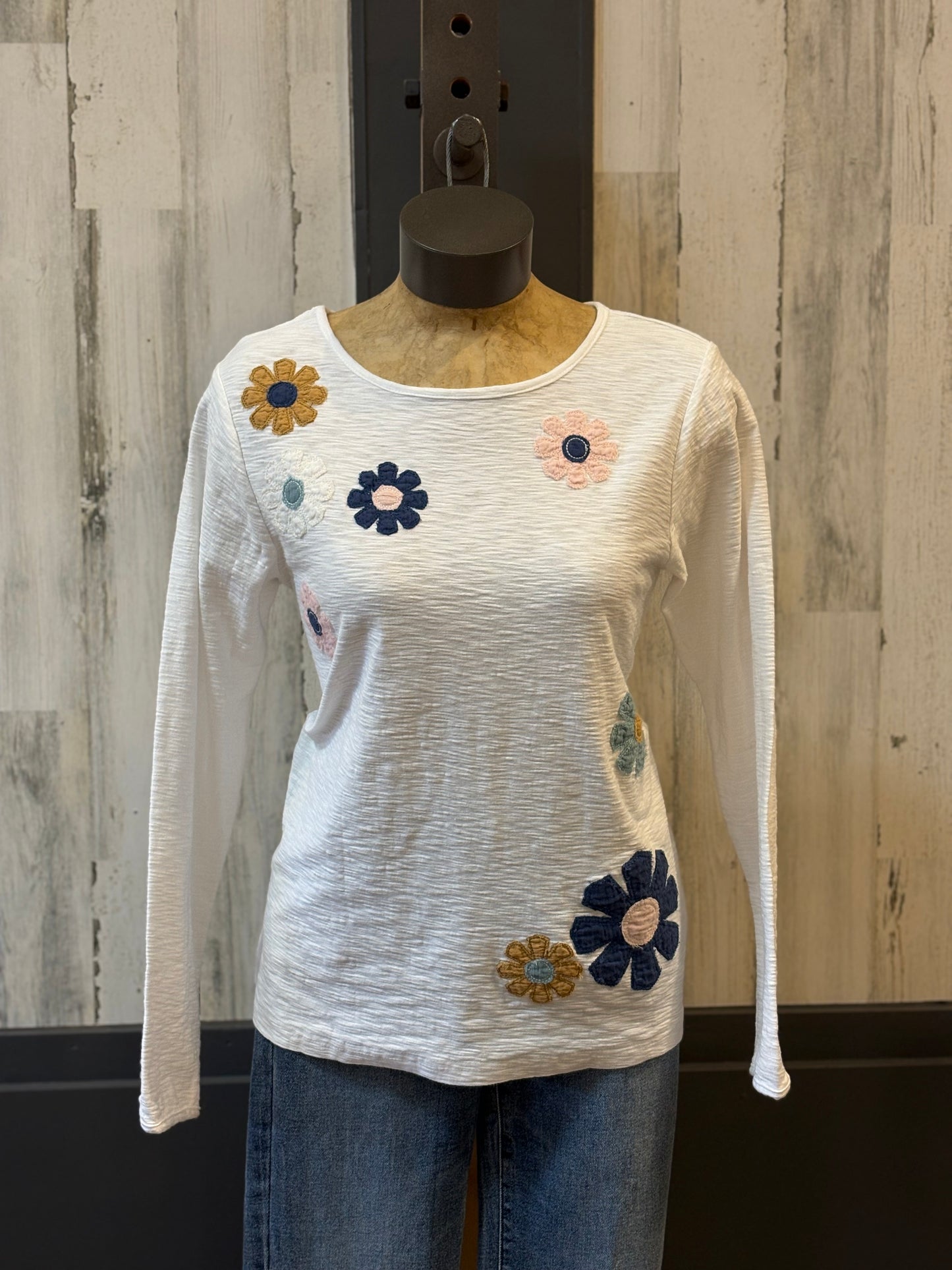 Pink Pineapple White Flower Long Sleeve