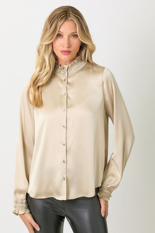 Mystree Ruffled Collar Blouse