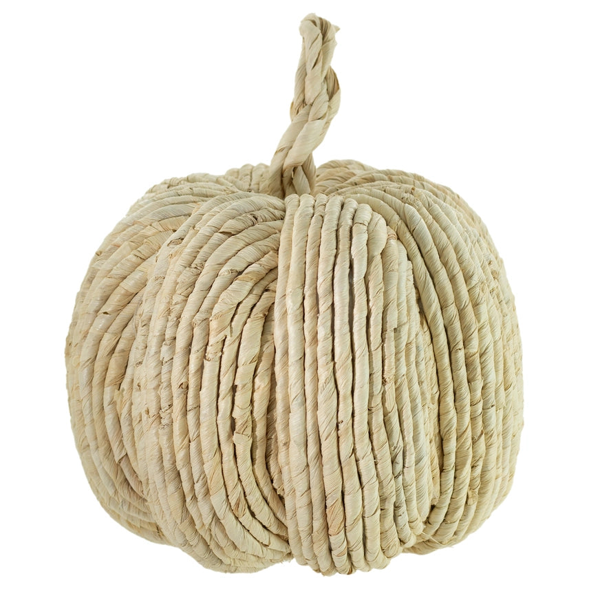 Small Round Natural Woven Pumpkin Fall