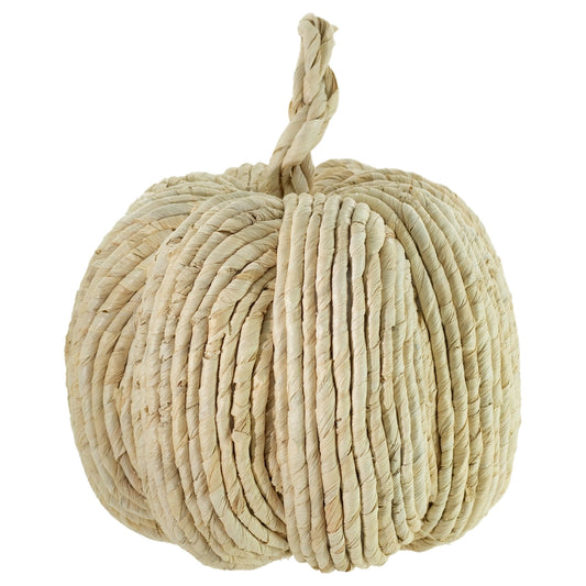 Small Round Natural Woven Pumpkin Fall