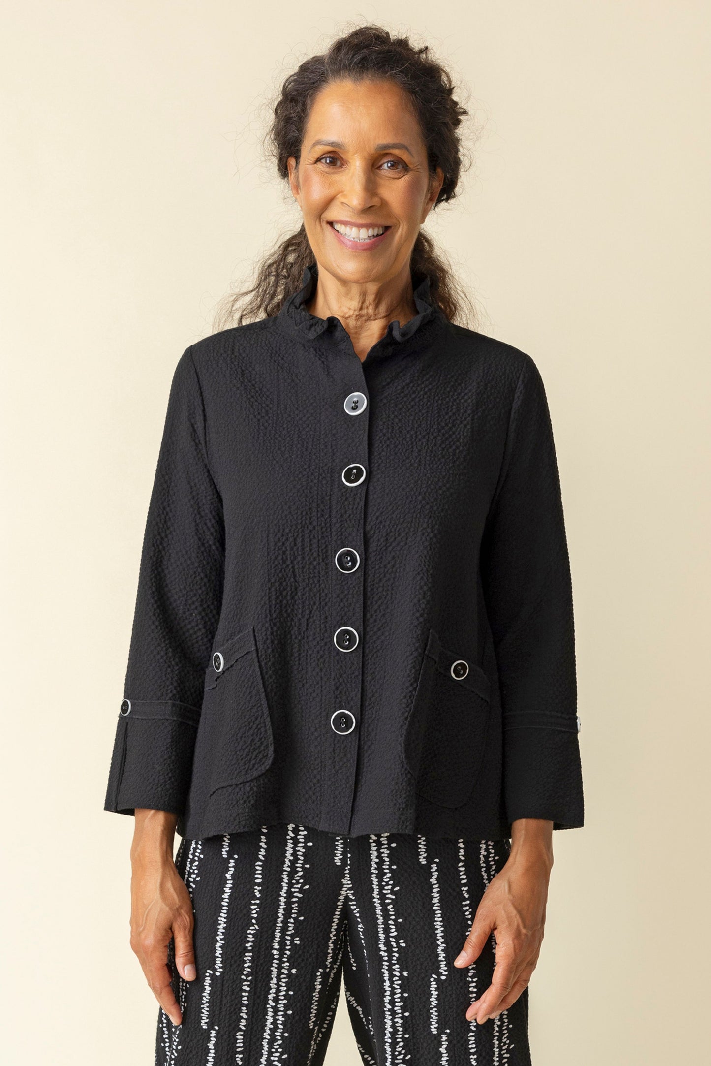 Habitat Crinkle Swing Jacket 21321 Black Size L