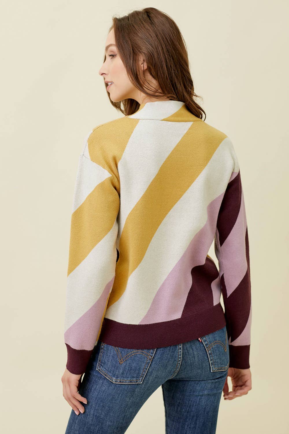 Mystree Washed Stripe Sweater
