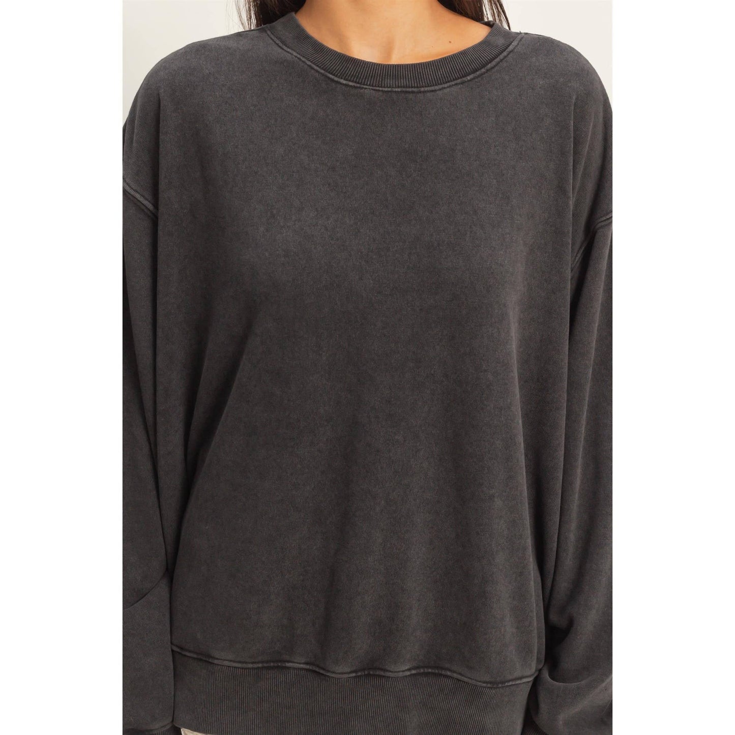 Mineral Washed Crew Neck Sweatshirt