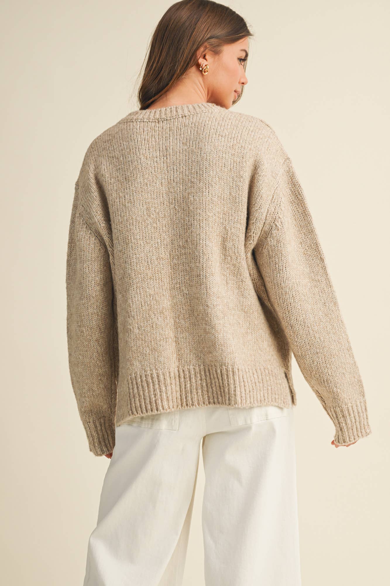MUSTARD SEED FRONT PATCH POCKET SWEATER TOP