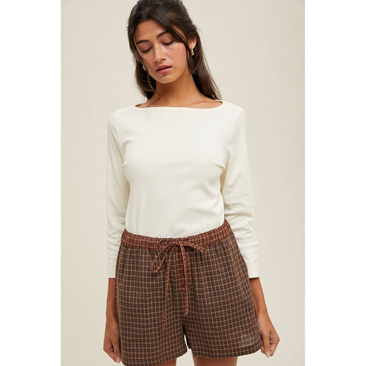 BOAT NECK KNIT TOP