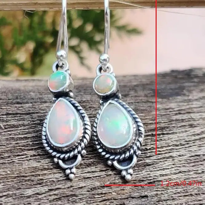 Vintage Boho Crystal Metal Earrings SP317