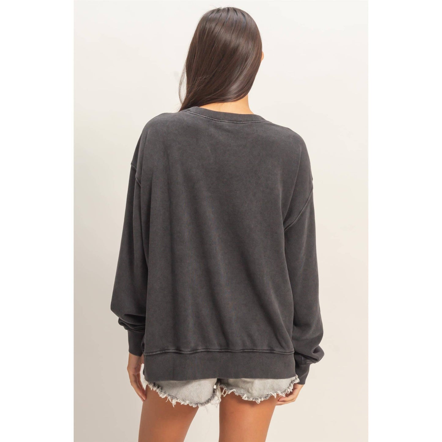 Mineral Washed Crew Neck Sweatshirt