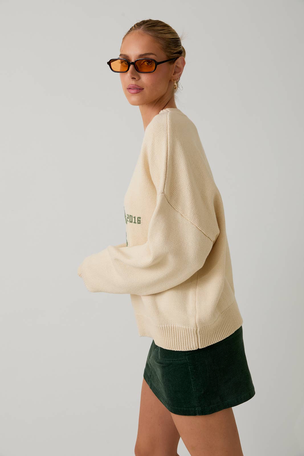 SUNDAY EDITION BY LE LIS ROUND NECK 'LAZY SUNDAY CLUB' SWEATER TOP