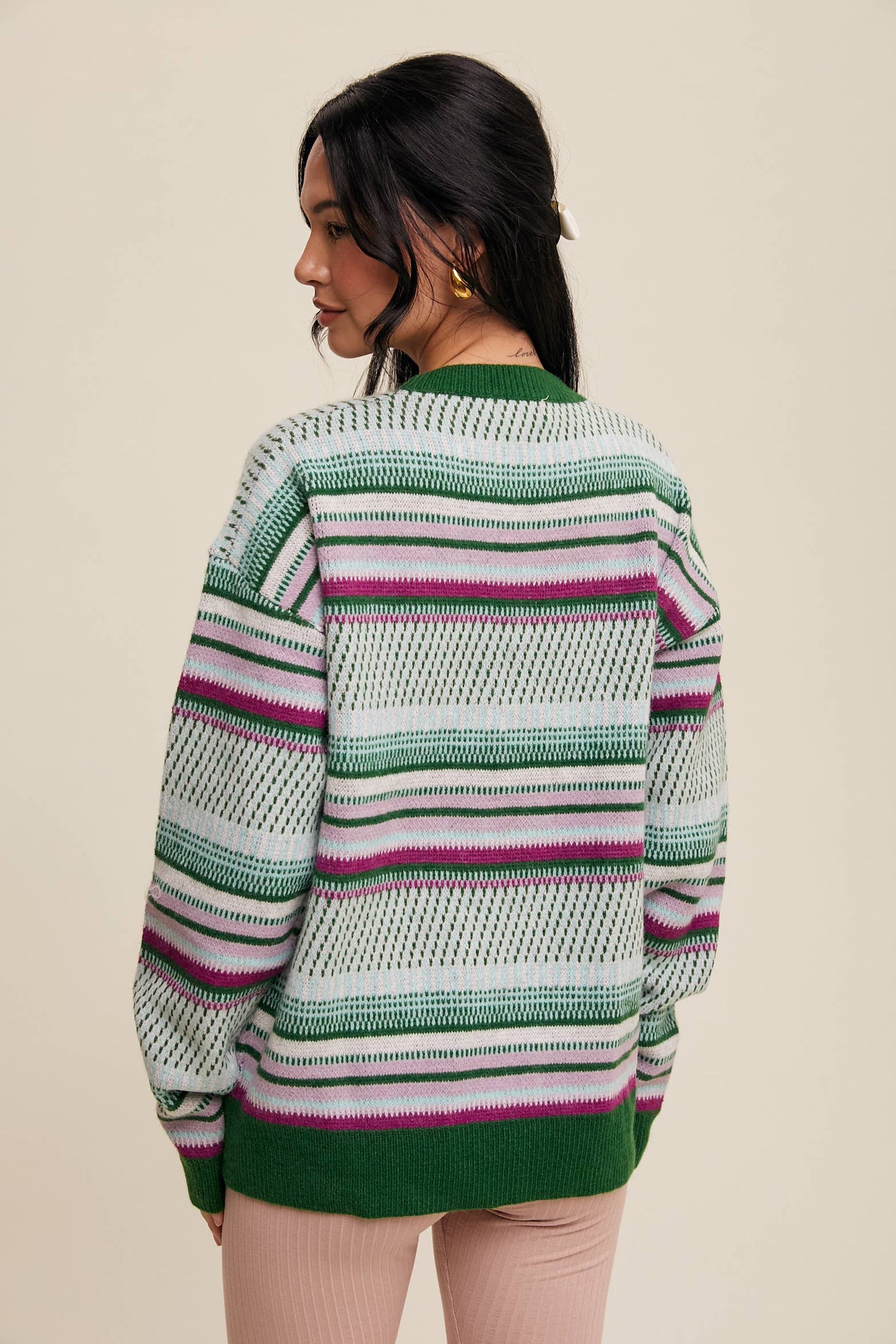 Striped Knit Pullover Sweater By Listicle