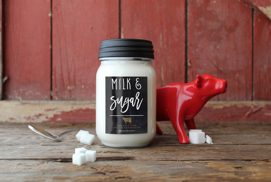 13 oz Mason Jar Candle: Milk & Sugar