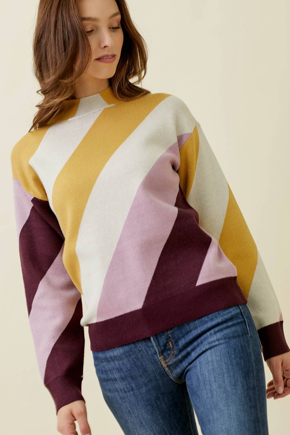 Mystree Washed Stripe Sweater