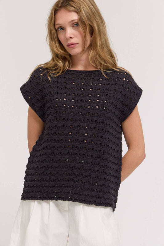 COTTON CROCHET SWEATER BY GRADE & GATHER