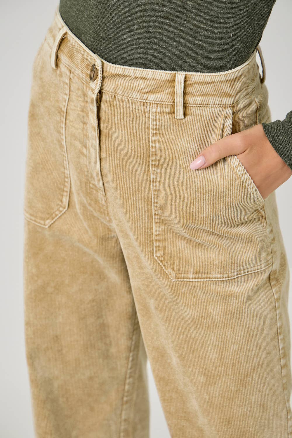 Mystree Washed Corduroy Trousers