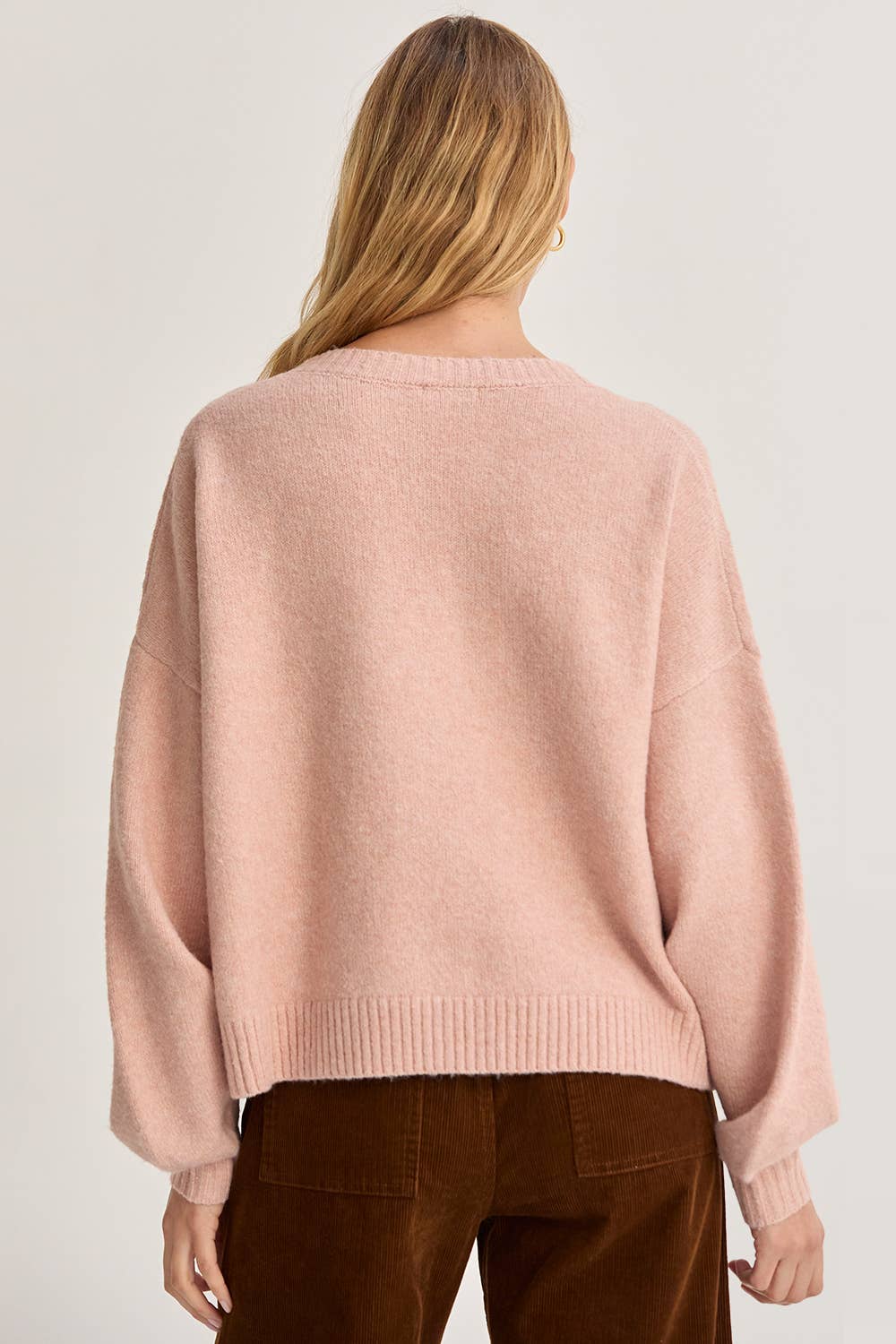 Josie Balloon Sleeve Crewneck Sweater By Crescent