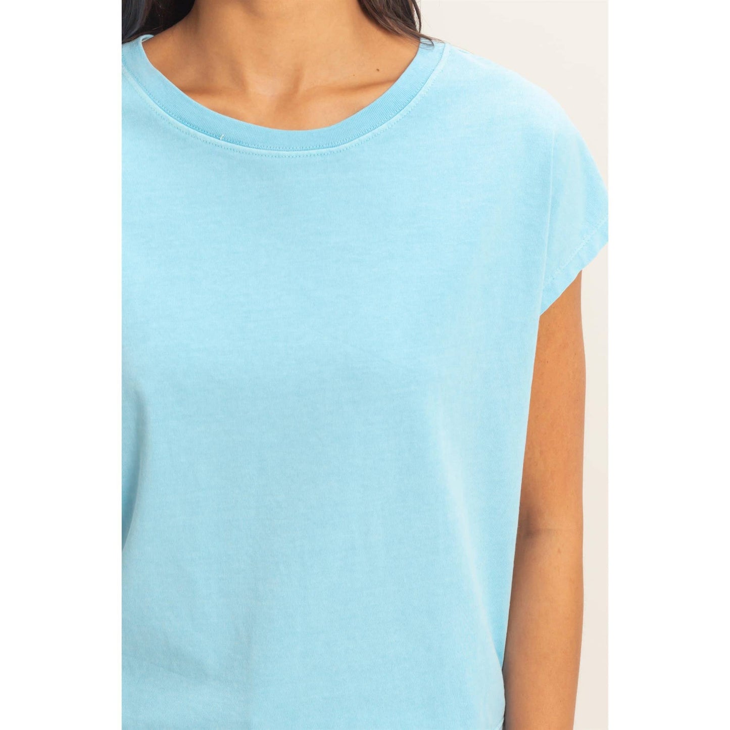 Sleeveless Crew Neck Top and Shorts Set