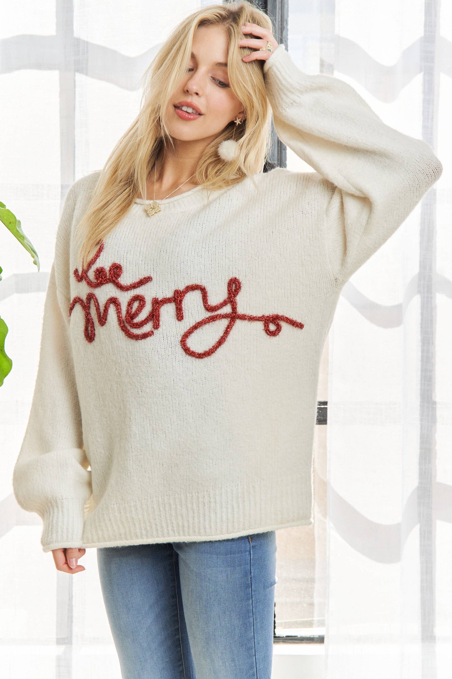 ADORA X-MAS DECOR ACCENT SWEATER