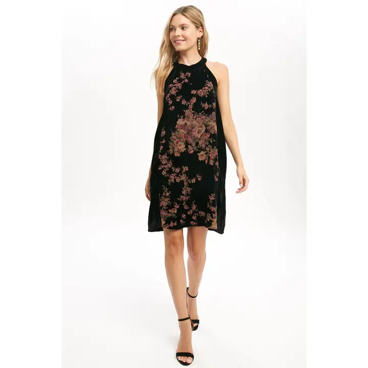 Mystree Black Velvet Dress