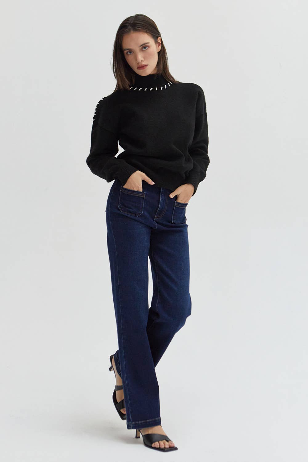Rowan Contrast Stitch Sweater By Crescent