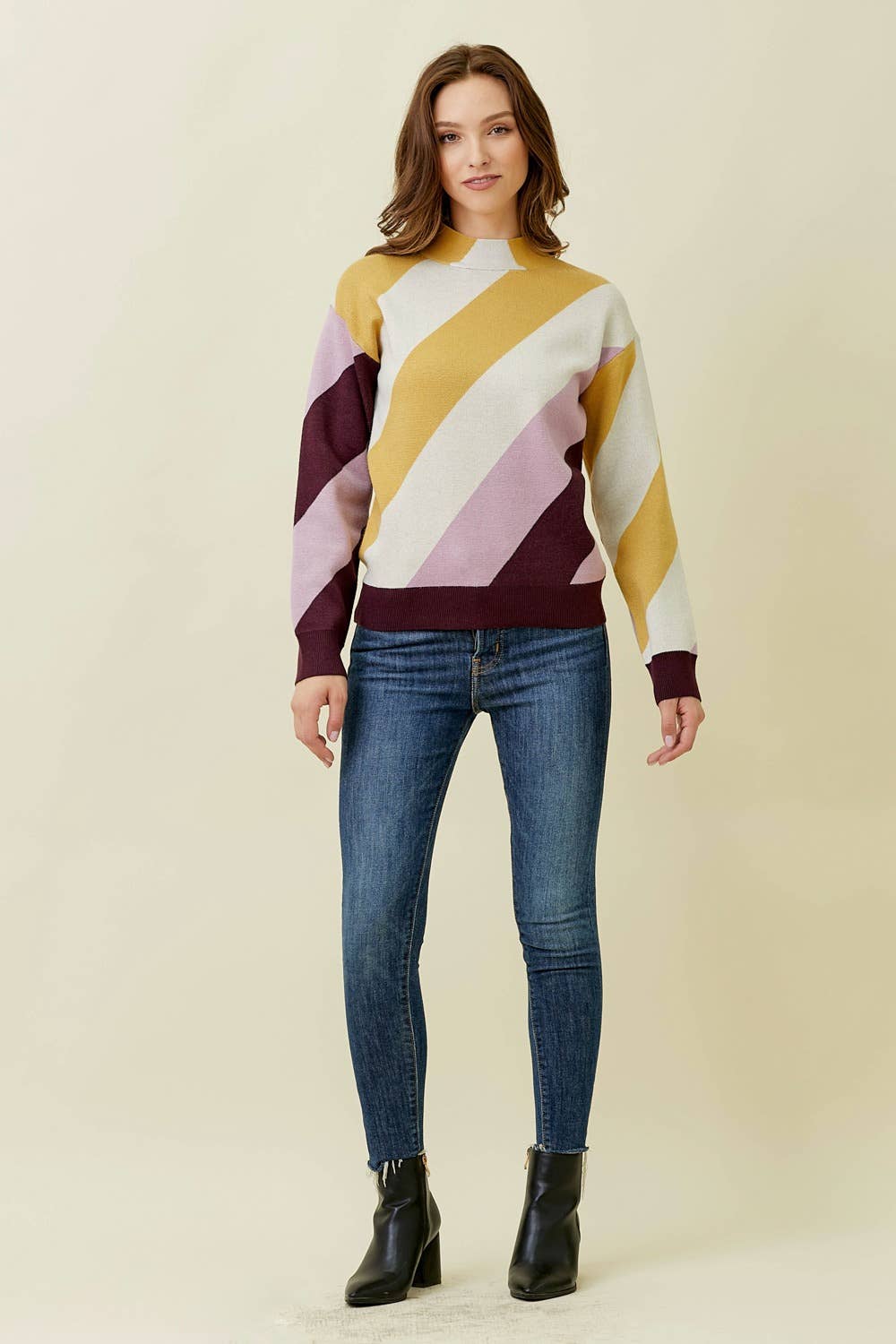Mystree Washed Stripe Sweater
