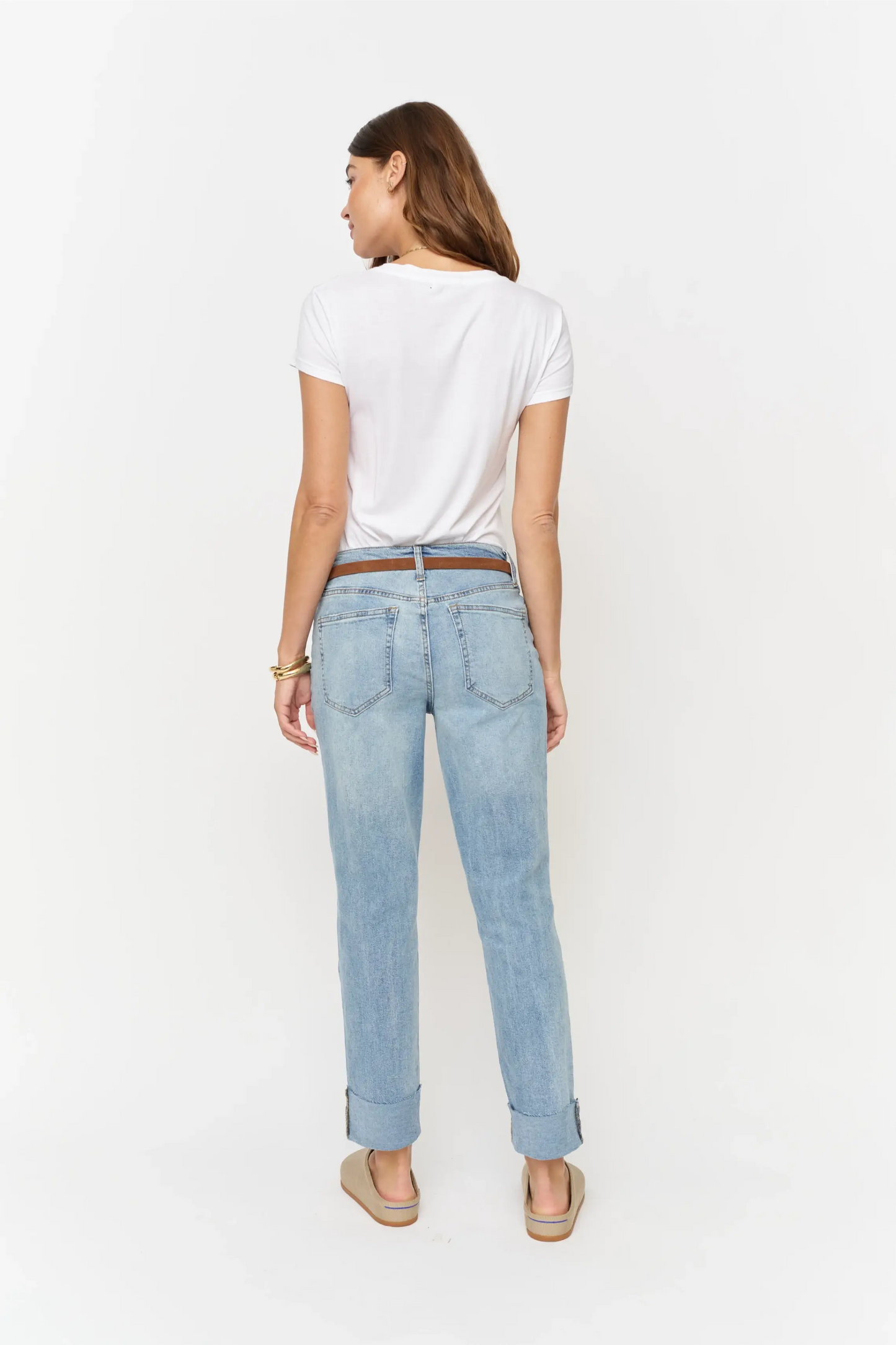 Oliver Logan Crosby Mid Rise Relaxed Taper Jean, Classic Light Vintage