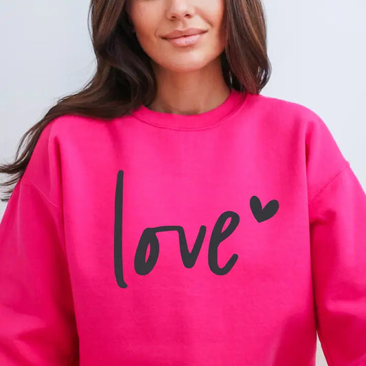 Valentine's Sweatshirt - Valentine's Shirt - Love Sweatshirt Pink