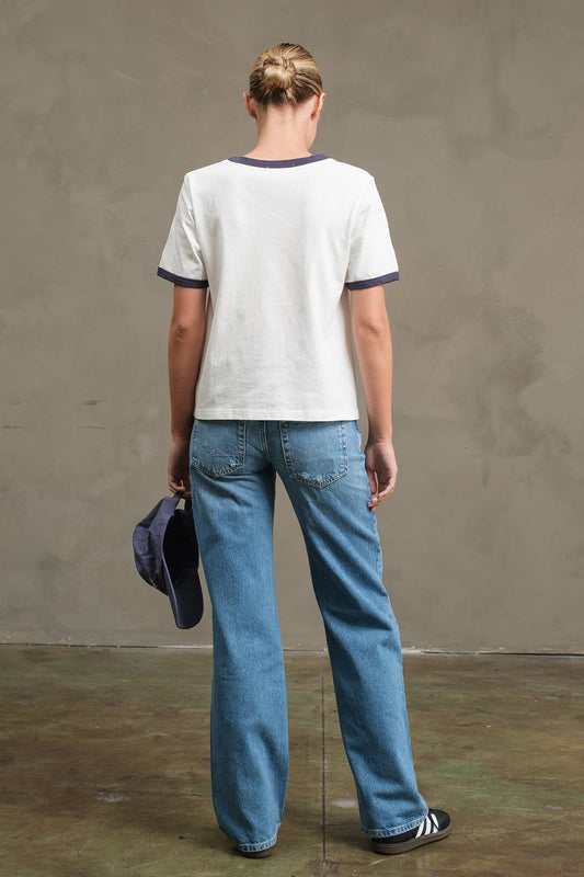 Bonjour Contrast Ringer Tee  By Raisonnel