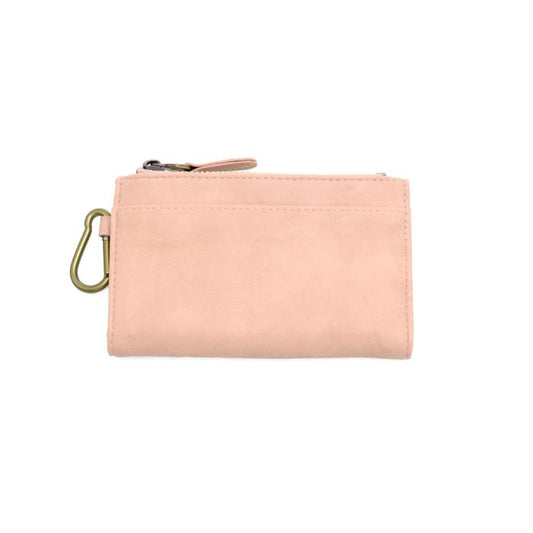 Joy Susan Bobbie Bifold Wallet with Carabiner Soft Pink  L8213-44